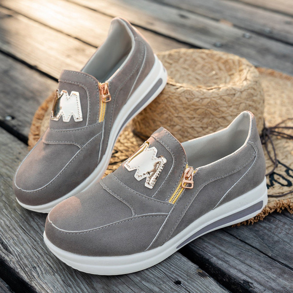 🔥49% OFF🔥Women’s Comfort Zip Slip-On Sneakers – Lightweight, Breathable & Easy Walk Design