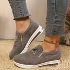 🔥49% OFF🔥Women’s Comfort Zip Slip-On Sneakers – Lightweight, Breathable & Easy Walk Design