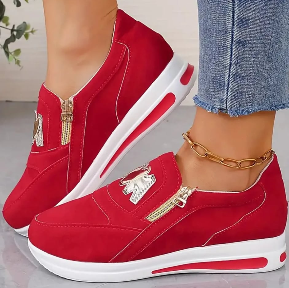 🔥49% OFF🔥Women’s Comfort Zip Slip-On Sneakers – Lightweight, Breathable & Easy Walk Design