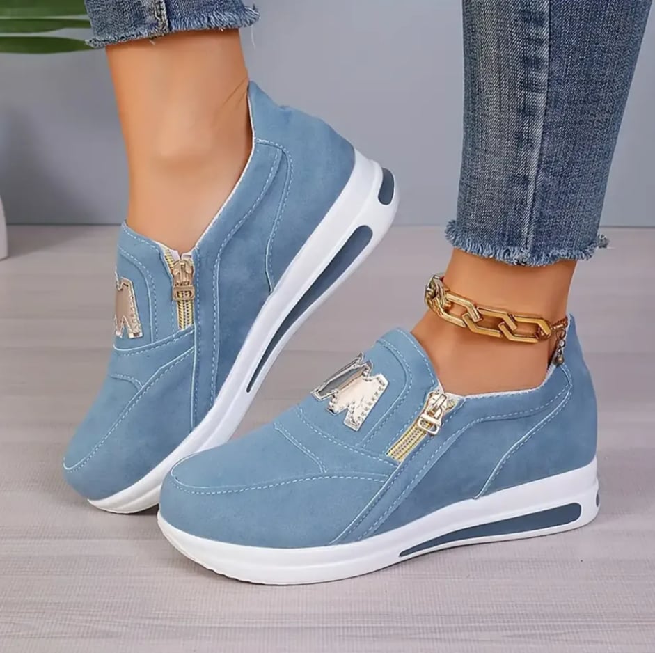 🔥49% OFF🔥Women’s Comfort Zip Slip-On Sneakers – Lightweight, Breathable & Easy Walk Design